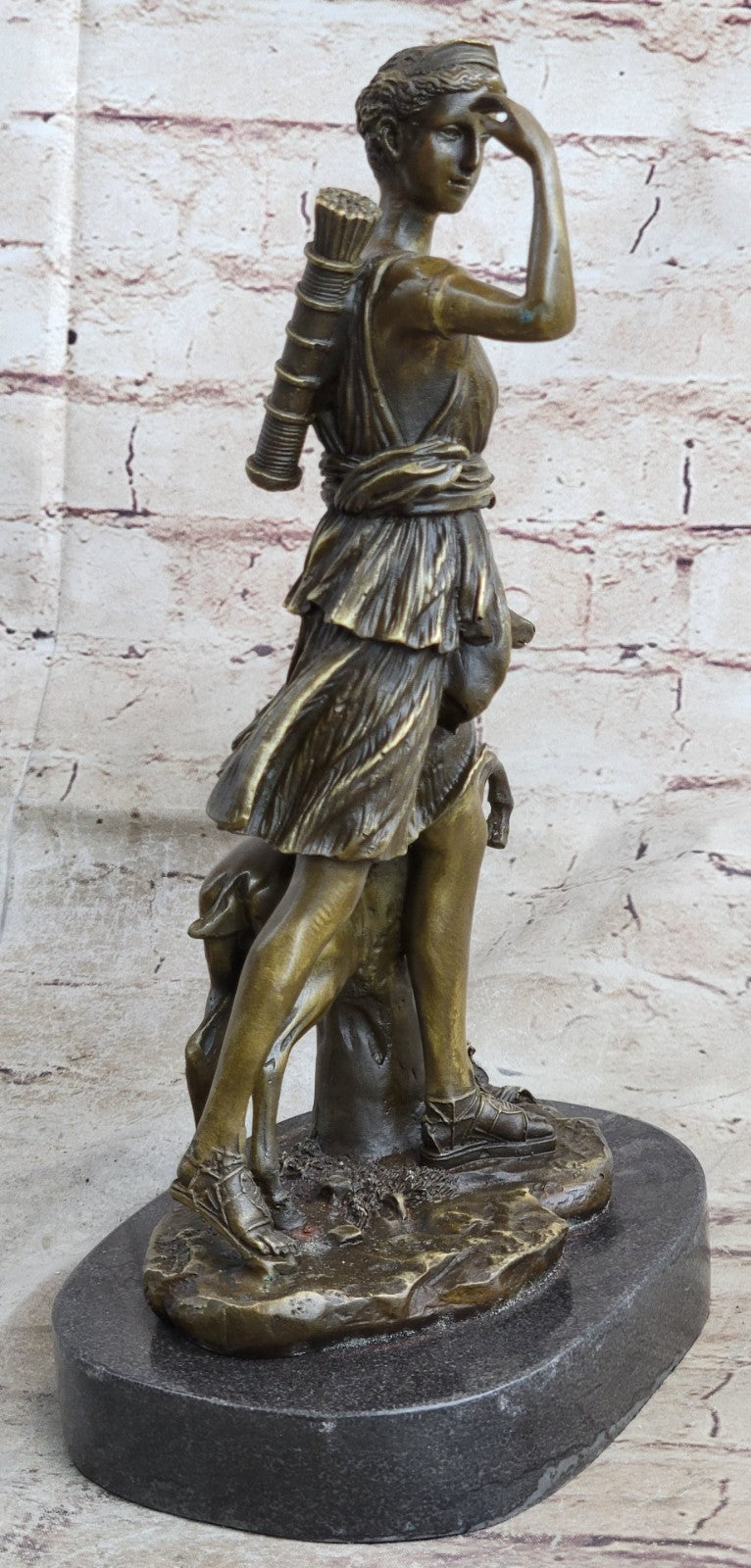 Buy 12" Hot Cast Diana The Huntress Bronze Sculpture – Artemis Goddess Statue Sale