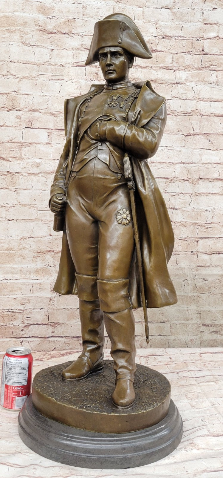 The bronze figurine depicts Napoleon with folded arms Lost Wax Method Bronze Art