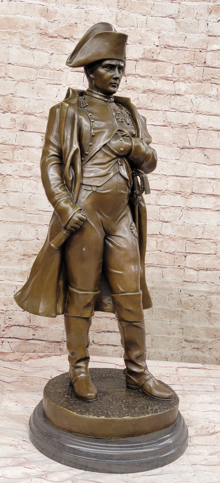 The bronze figurine depicts Napoleon with folded arms Lost Wax Method Bronze Art