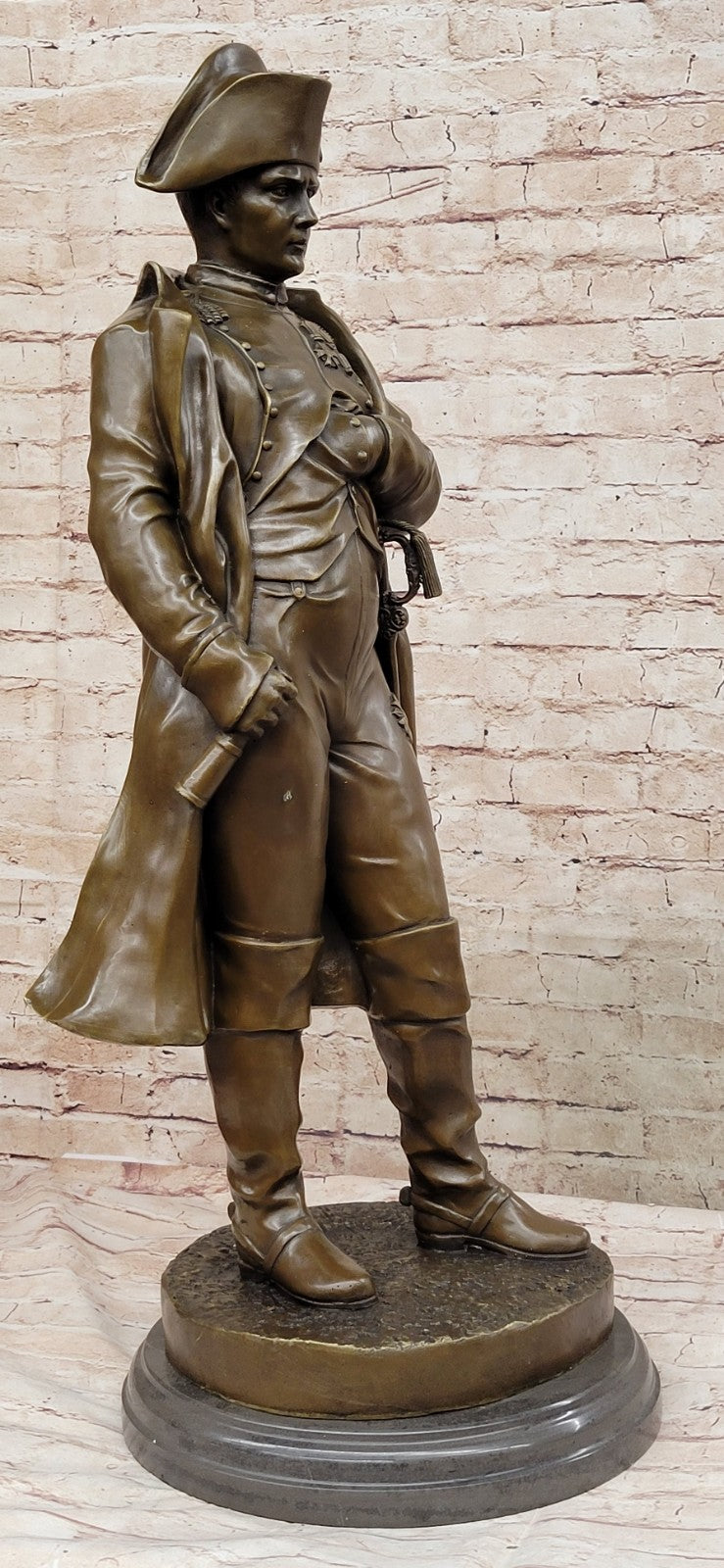 The bronze figurine depicts Napoleon with folded arms Lost Wax Method Bronze Art