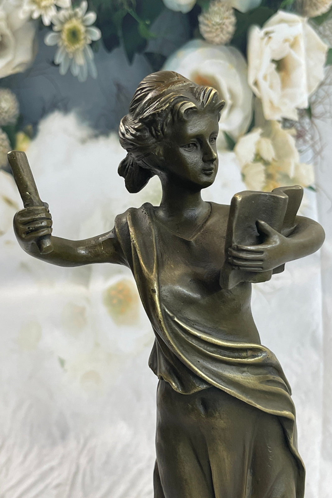 Wisdom Hero Peace Goddess Athena Handcrafted bronze sculpture SALE Marble Figure