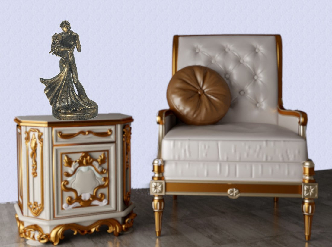 10" Romantic Couple Dancer Dancing Statue Sculpture European Made in Europe