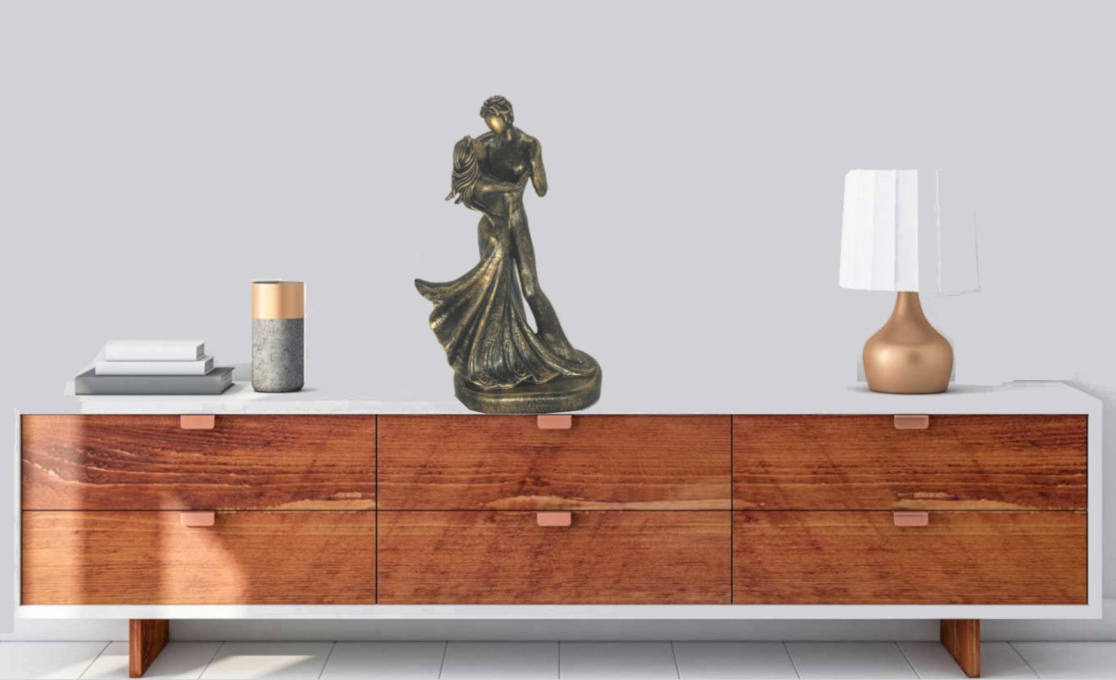 10" Romantic Couple Dancer Dancing Statue Sculpture European Made in Europe