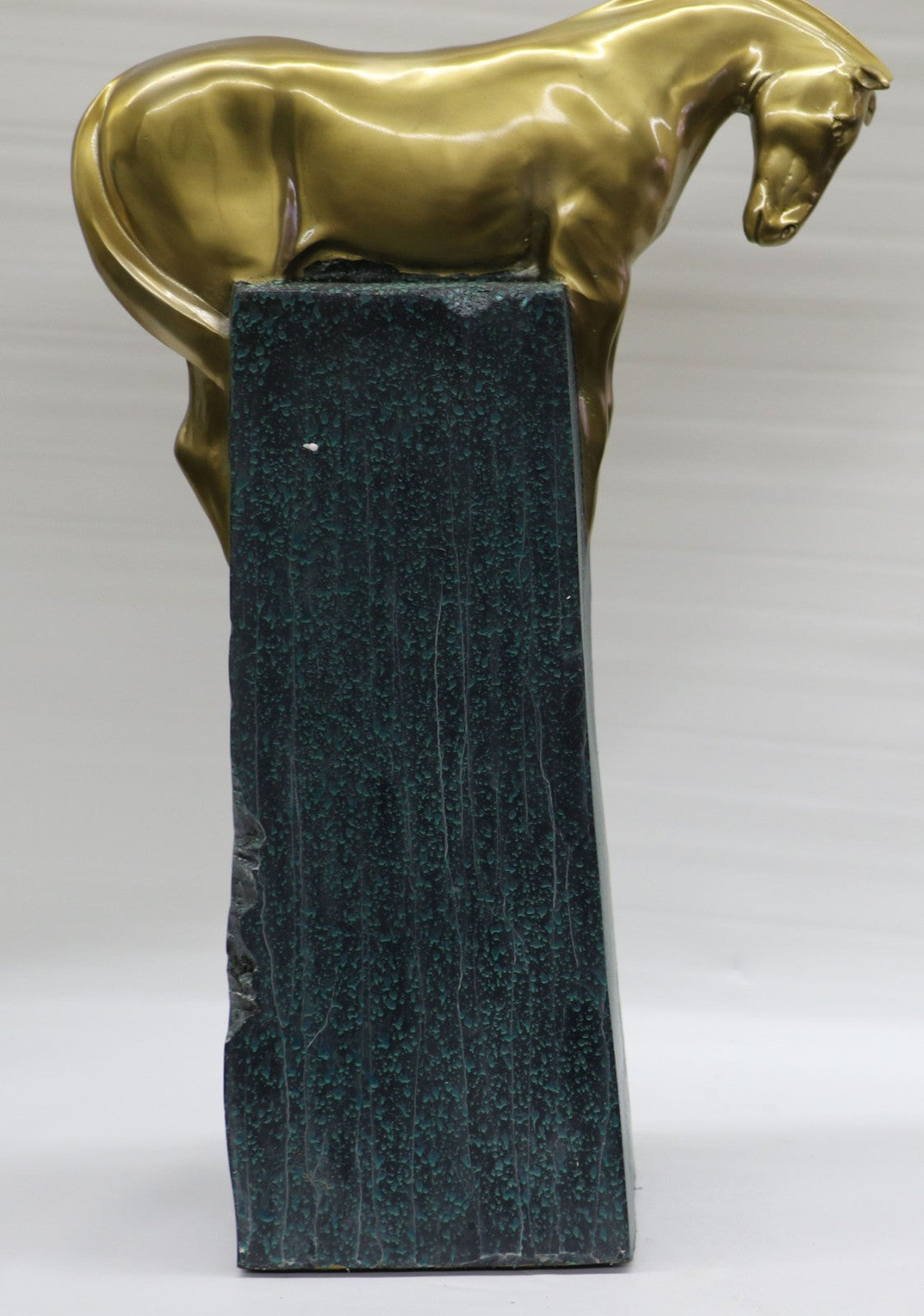 Chinese Folk Feng Shui Pure Bronze Copper Gold Gilt Lucky Horse Horses Statue