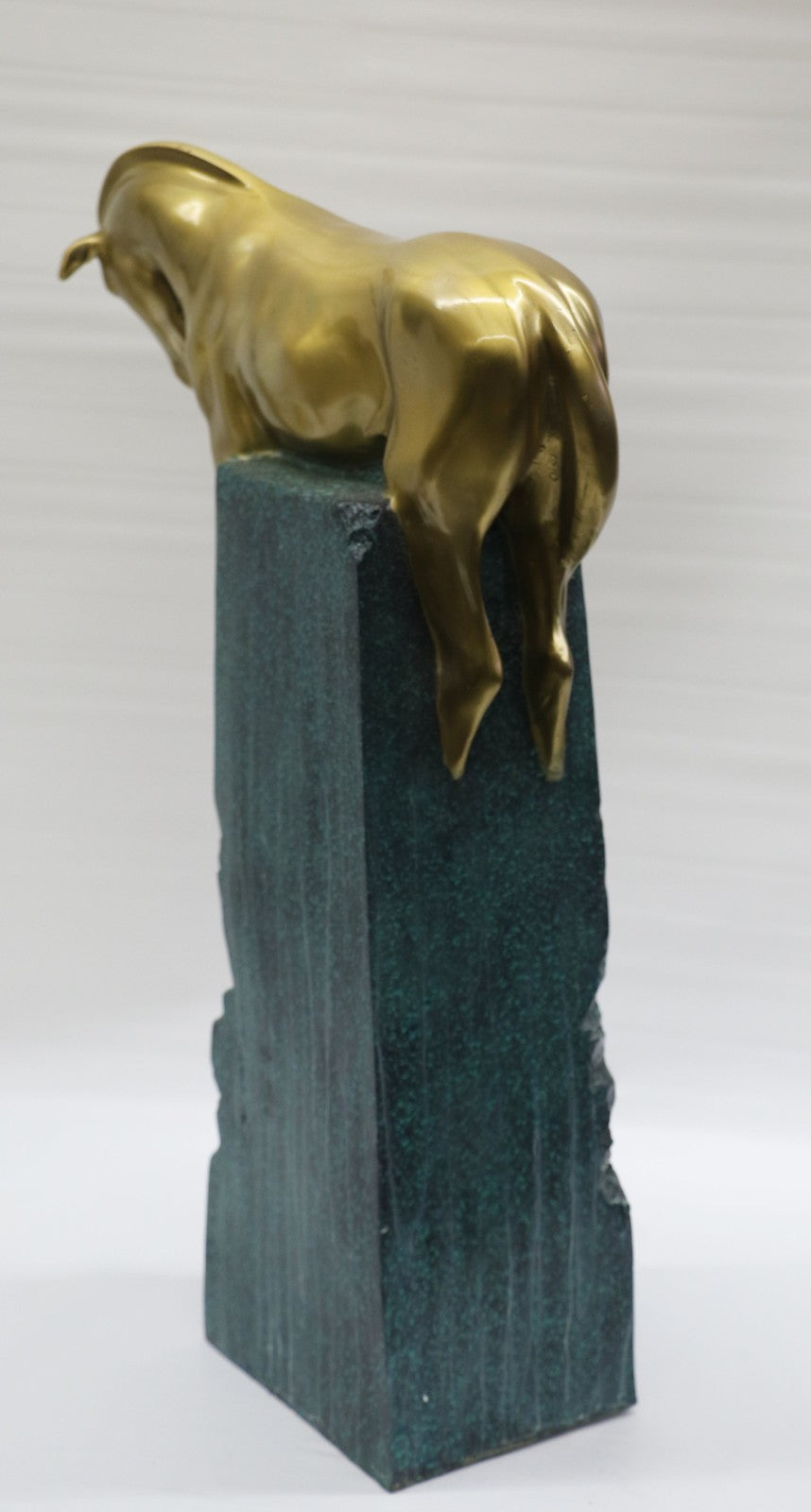 Chinese Folk Feng Shui Pure Bronze Copper Gold Gilt Lucky Horse Horses Statue