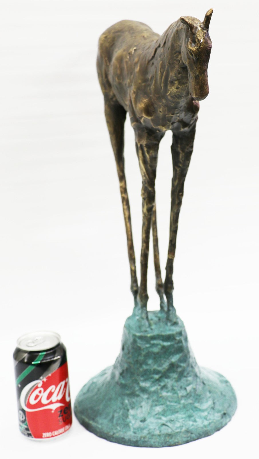 Art Deco Hot Cast Strong Stallion Racing Horse Bronze Sculpture Figurine Figure