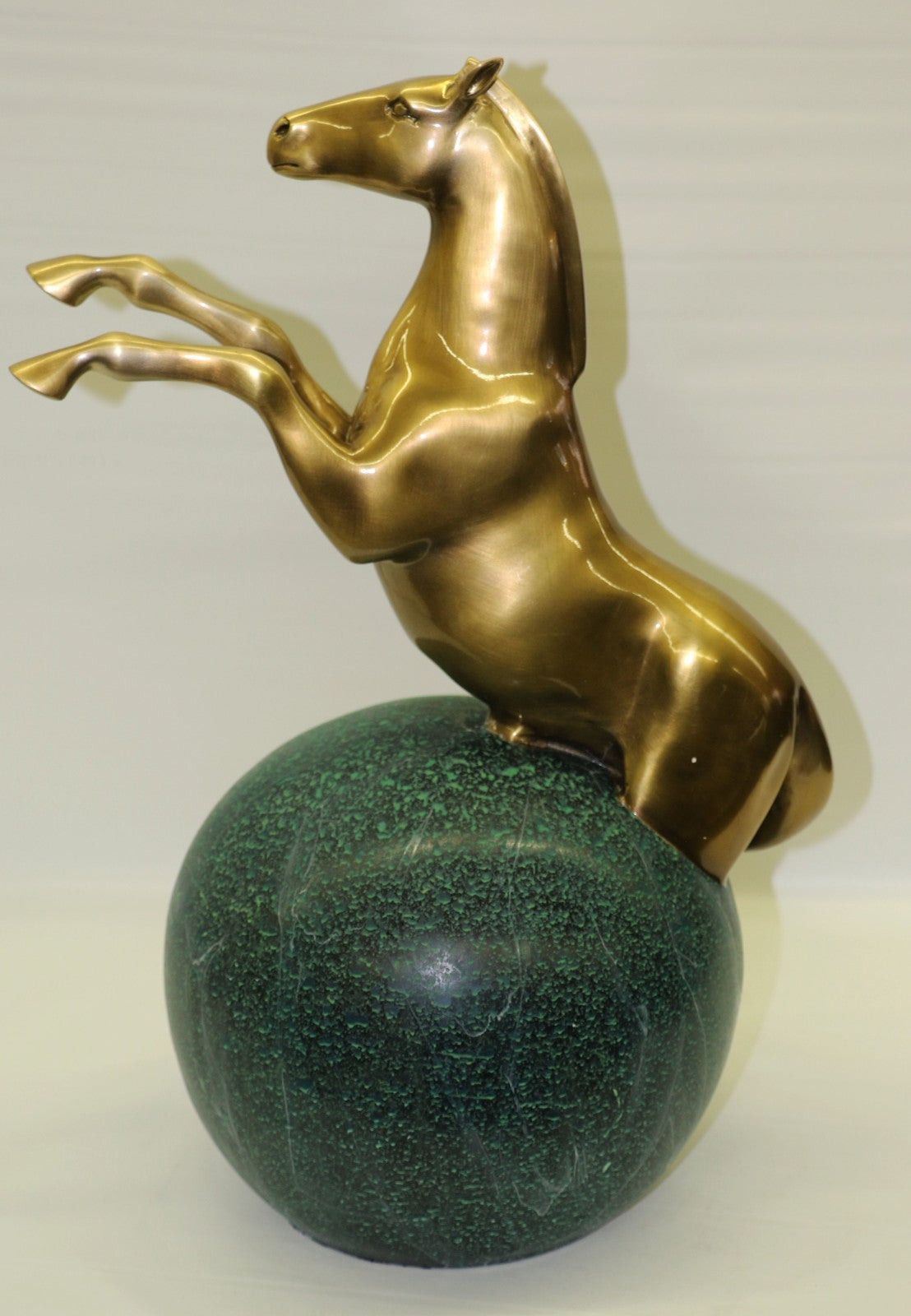 Thoroughbred Rearing Horse Trainer Equestrian Farm Art Deco Bronze Statue Gift