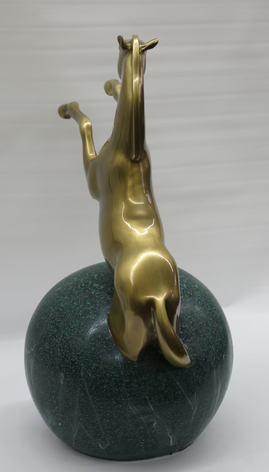 Thoroughbred Rearing Horse Trainer Equestrian Farm Art Deco Bronze Statue Gift