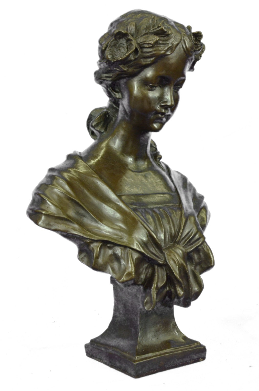 Handcrafted Detailed Beautiful Girl Mothers Day Gift Bronze Home office Decor