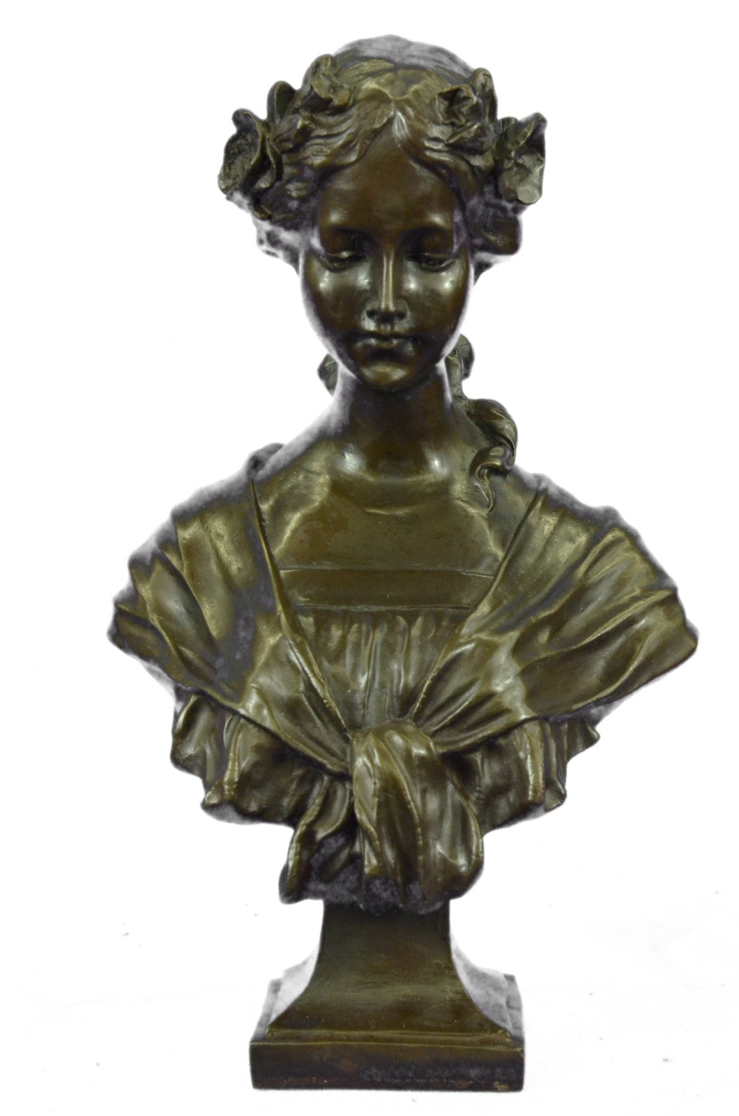 Handcrafted Detailed Beautiful Girl Mothers Day Gift Bronze Home office Decor