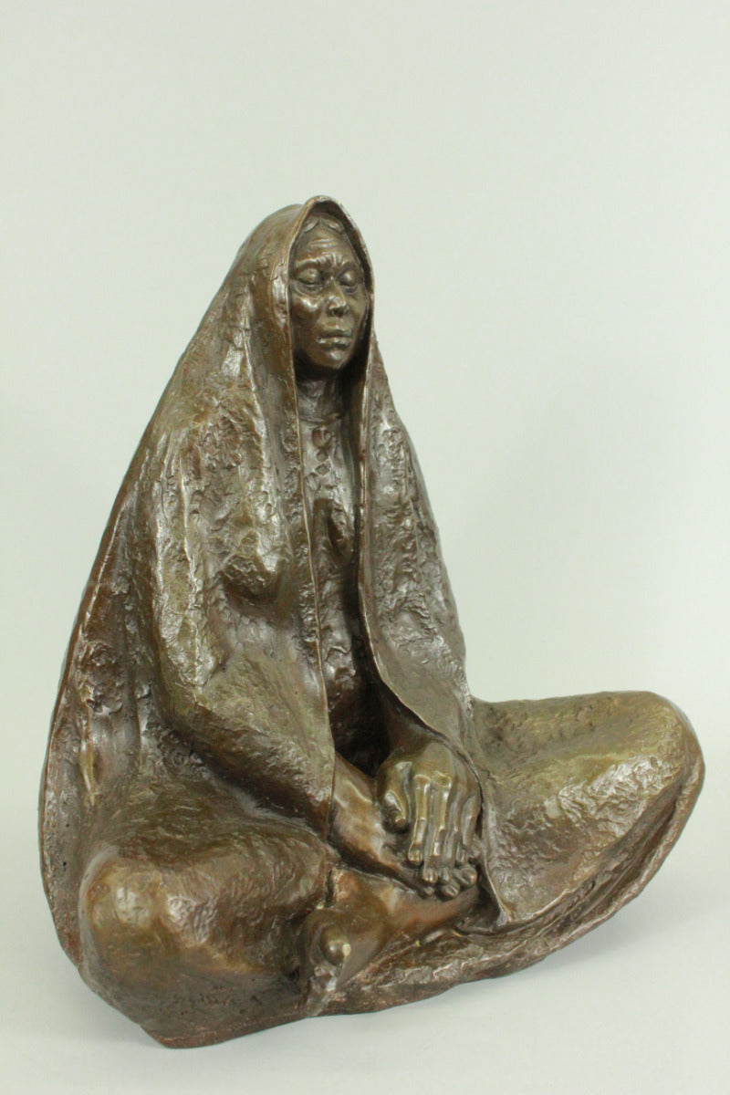 Handcrafted bronze sculpture SALE Elder Wise American Native Original Signed Upd