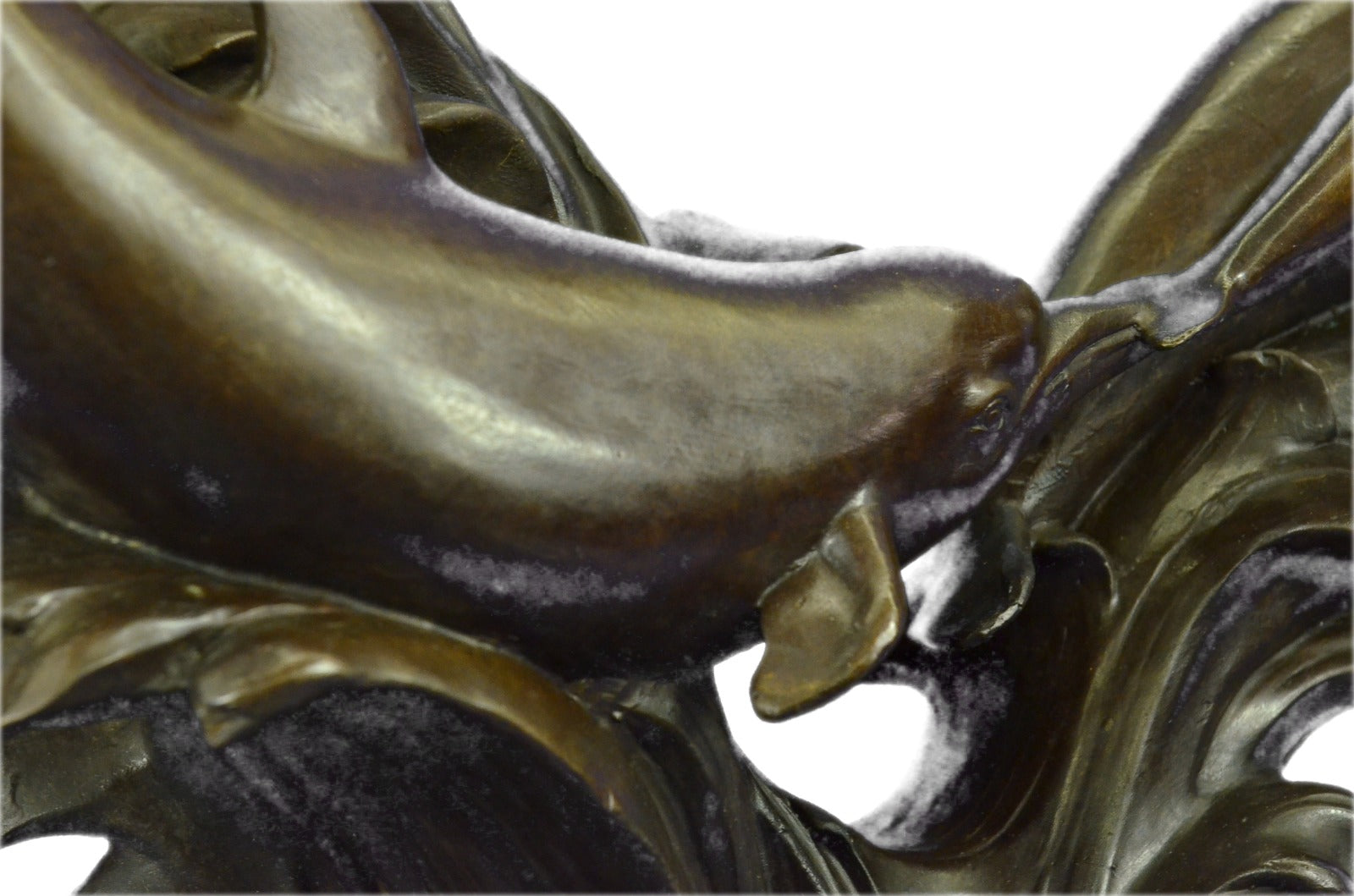 5 Dolphins Riding a Wave Bronze Sculpture – Classic Marine Artwork for Sale