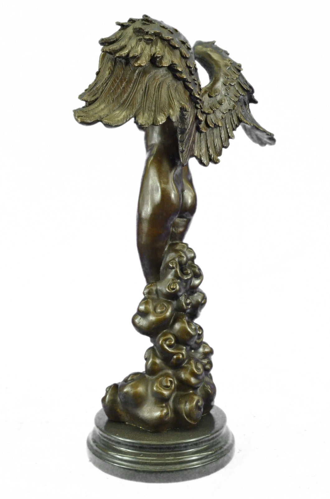 Buy Mythical Extra Large Nude Female Angel Bronze Sculpture – Classic Handmade Artwork by A. Moreau for Sale