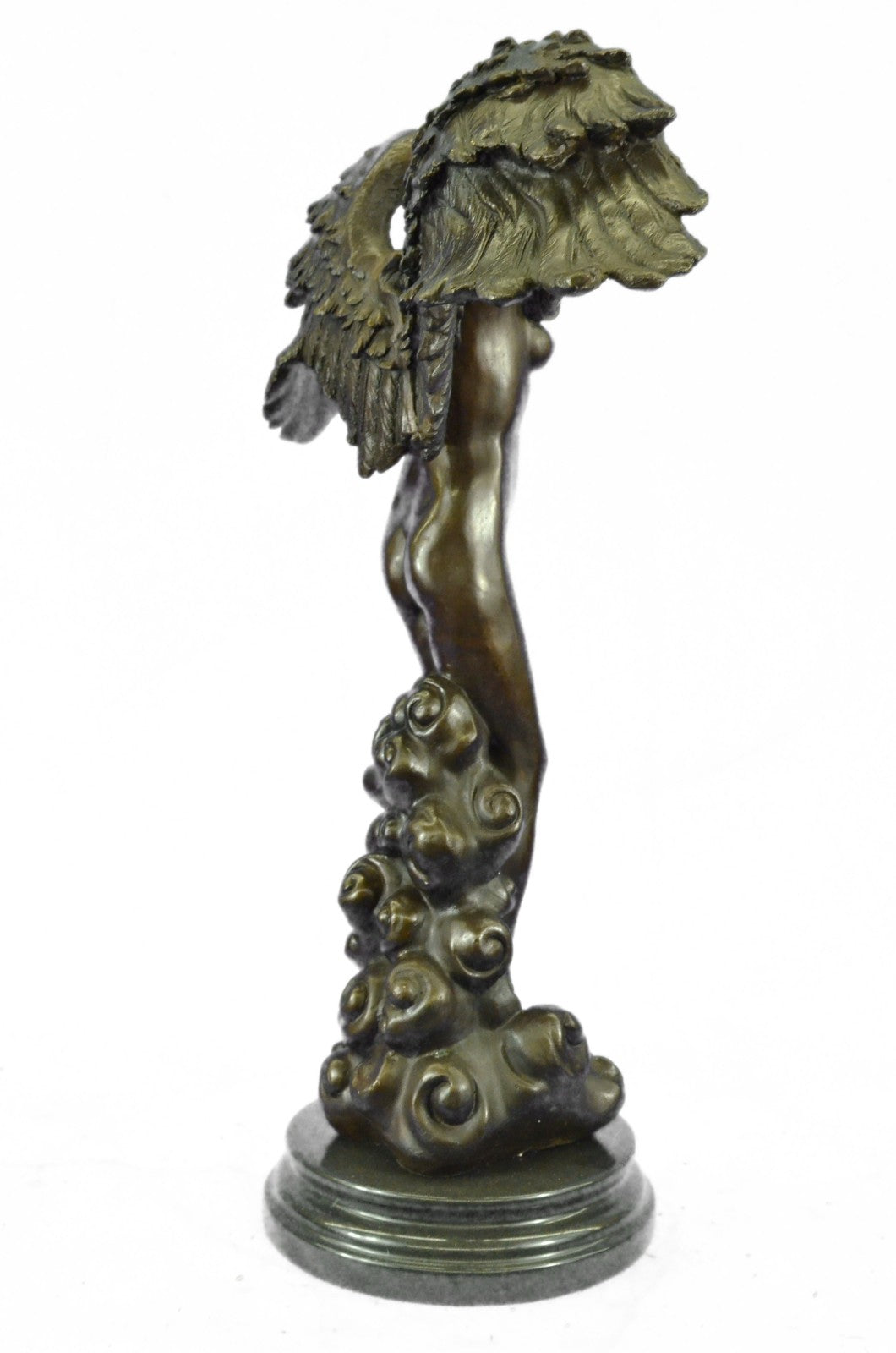 Buy Mythical Extra Large Nude Female Angel Bronze Sculpture – Classic Handmade Artwork by A. Moreau for Sale