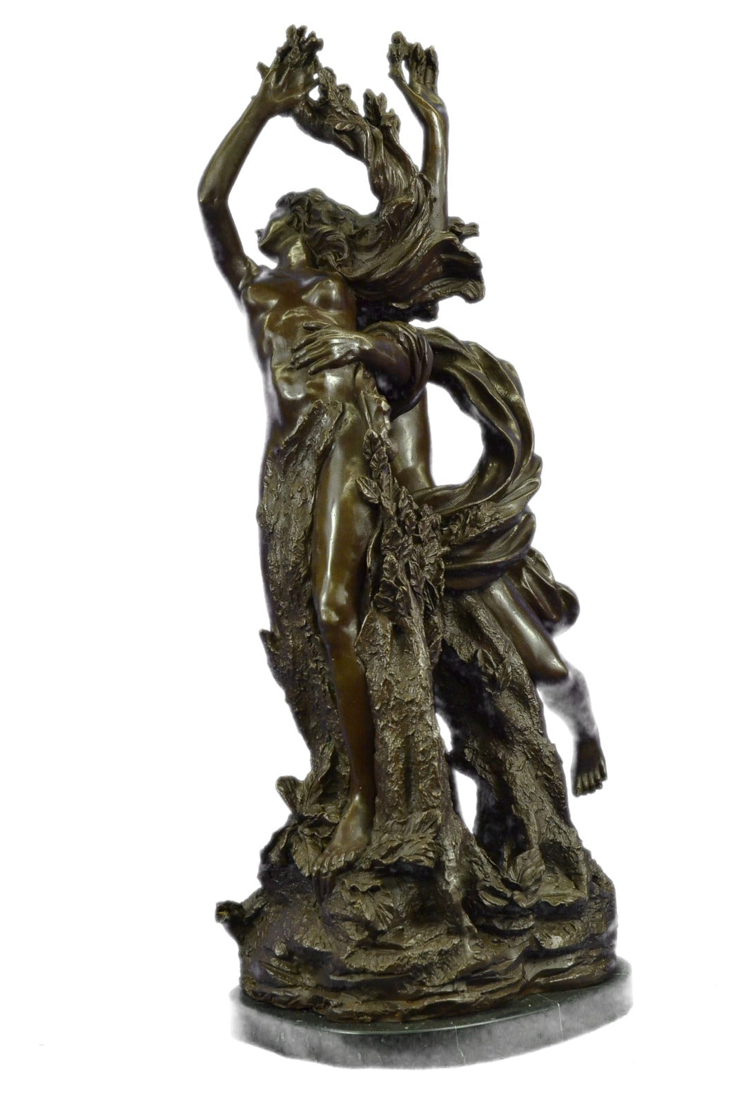 Buy Extra Large 75 LBS Apollo and Daphne Bronze Sculpture – Greek Mythology Artwork for Home & Office Decor