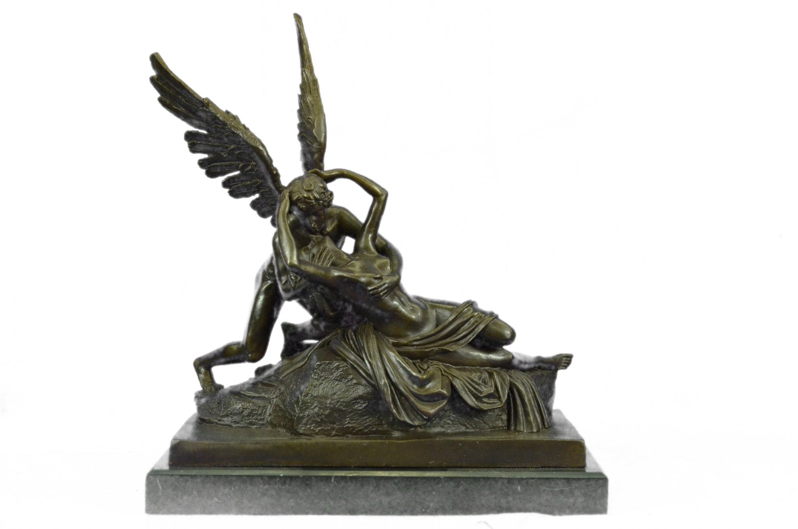 Handcrafted Detailed Museum Quality Classic Artwork Eros and Psyche Bronze Statu