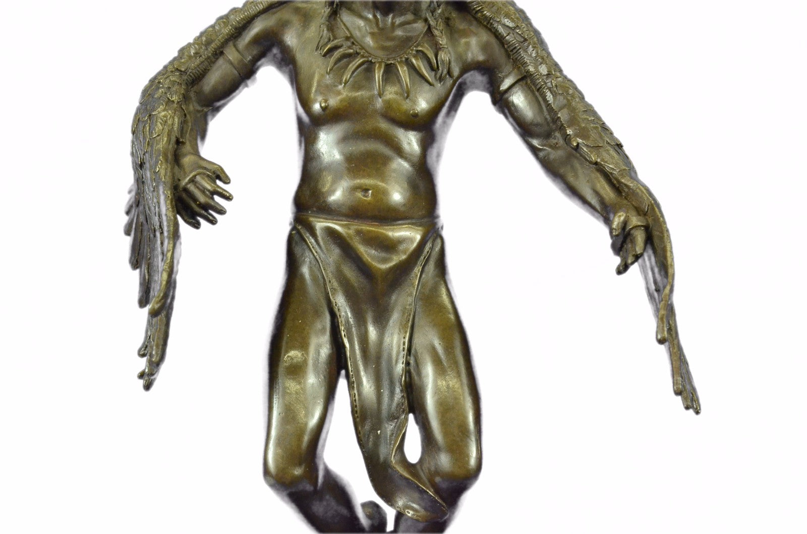 Native American Indian Art Chief Eagle Bust Bronze Marble Statue Gallery Art 18