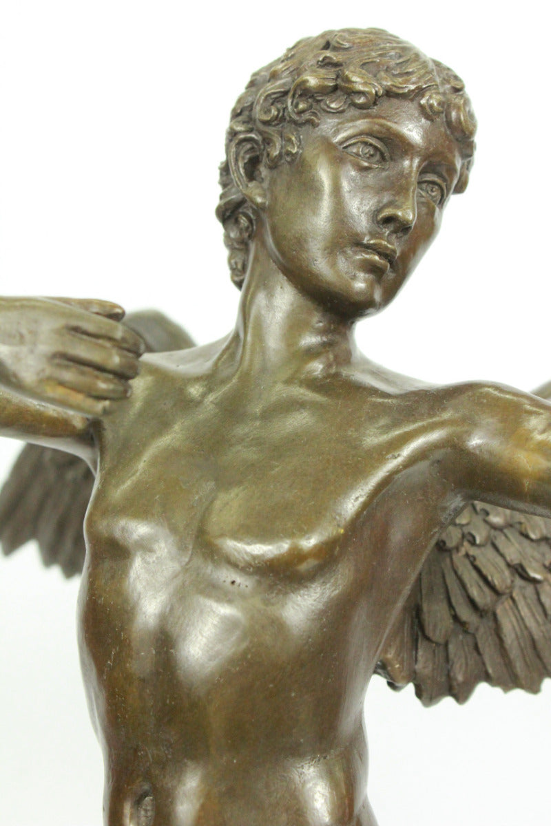 Art Deco Valentine Day Art Cupid Angel Bronze Sculpture Statue Figurine Figure