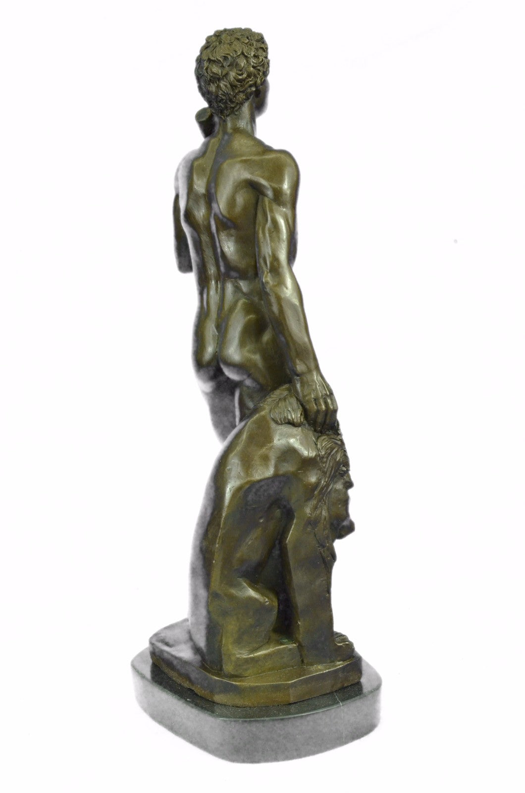 Greek Mythology Nude Jason and His Faithful Lion Bronze Sculpture Statue Deal