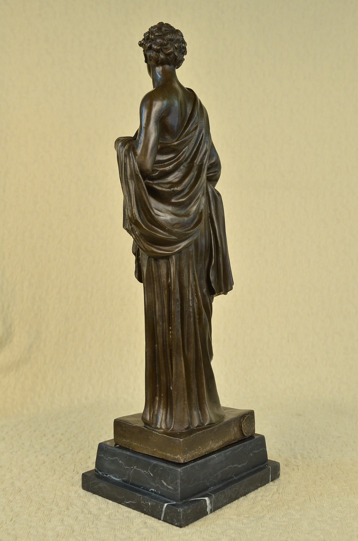 Vintage Augustus Caesar Grand Tour Neoclassical Bronze Statue Sculpture Figurine