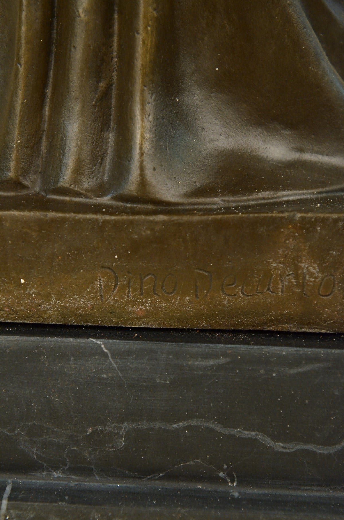 Vintage Augustus Caesar Grand Tour Neoclassical Bronze Statue Sculpture Figurine