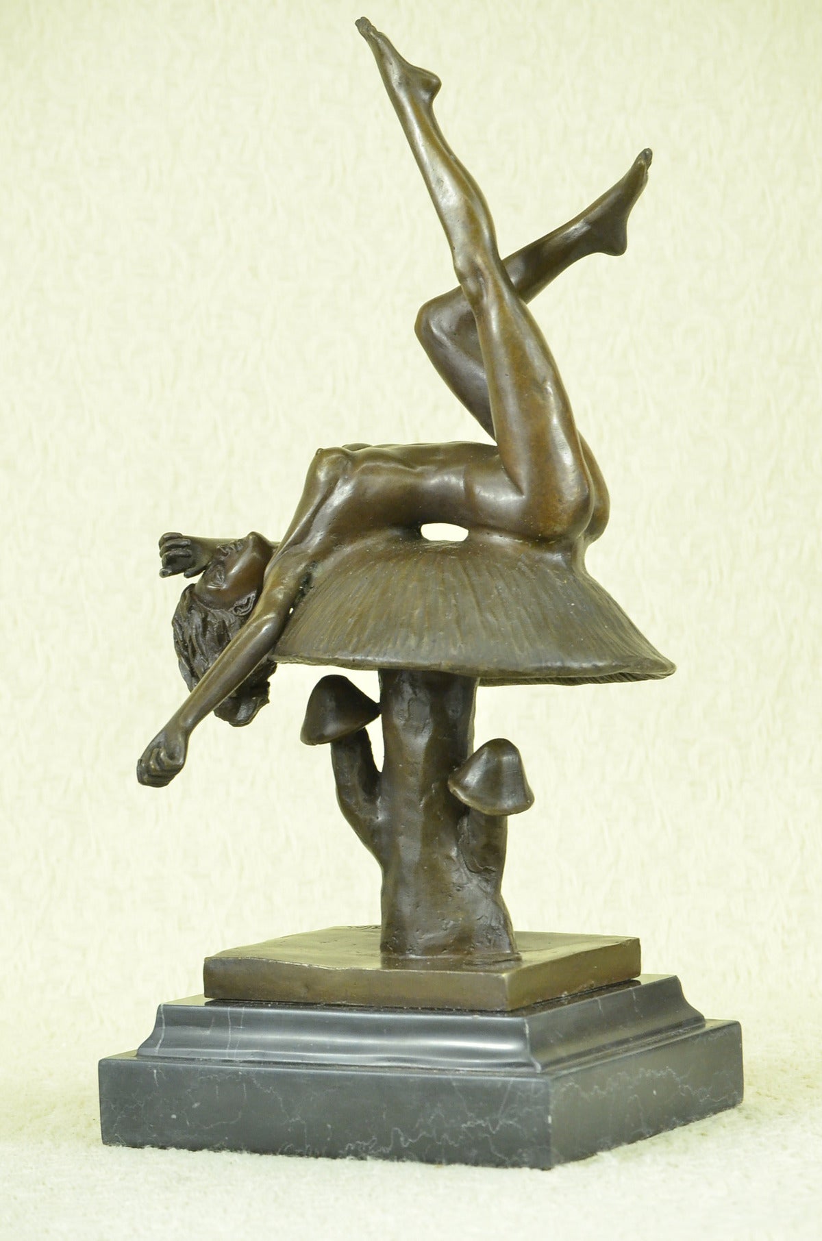 Handcrafted bronze sculpture SALE Lay Fairy Woodland Nude Vitaleh Aldo Original