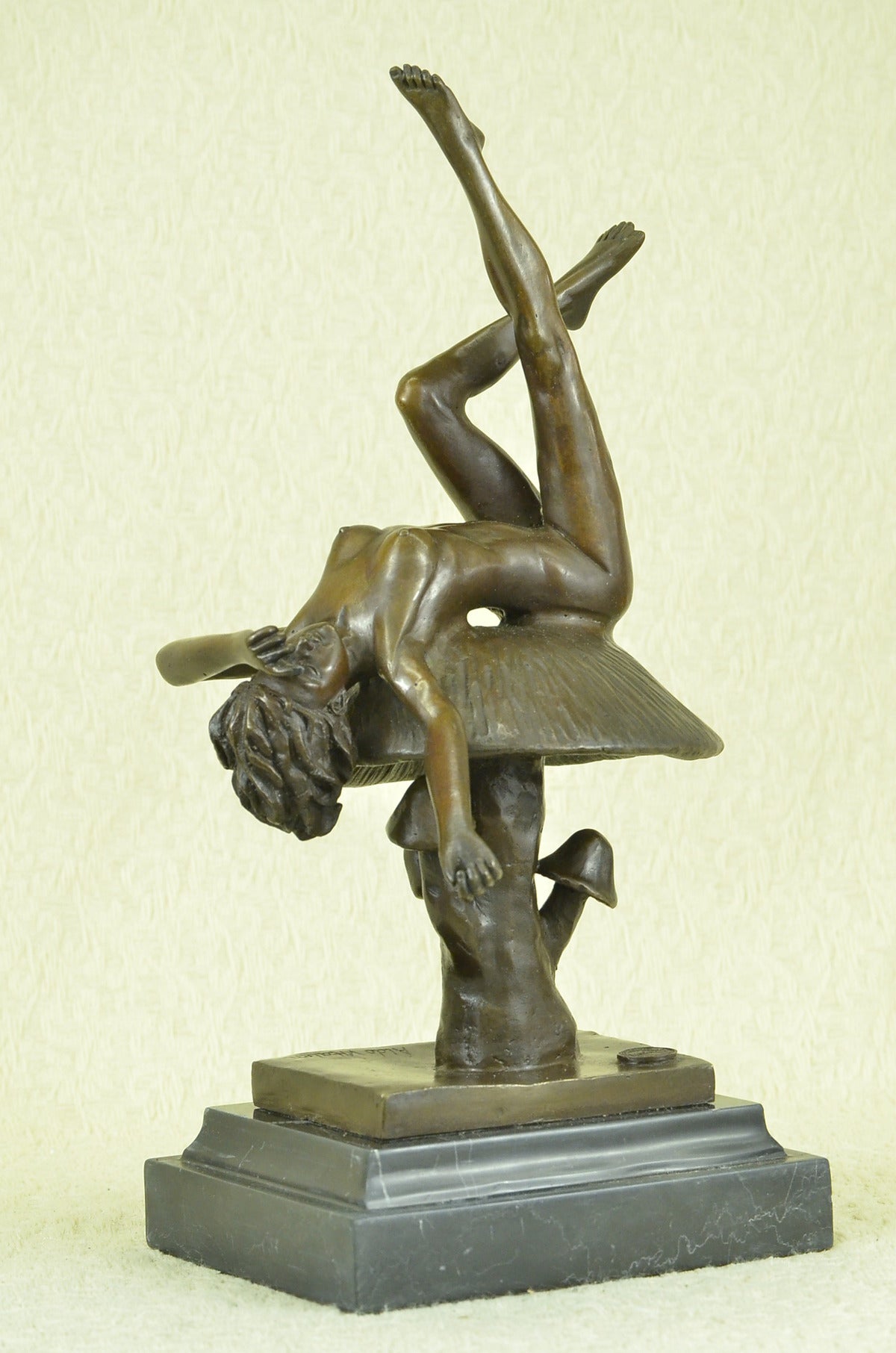 Handcrafted bronze sculpture SALE Lay Fairy Woodland Nude Vitaleh Aldo Original