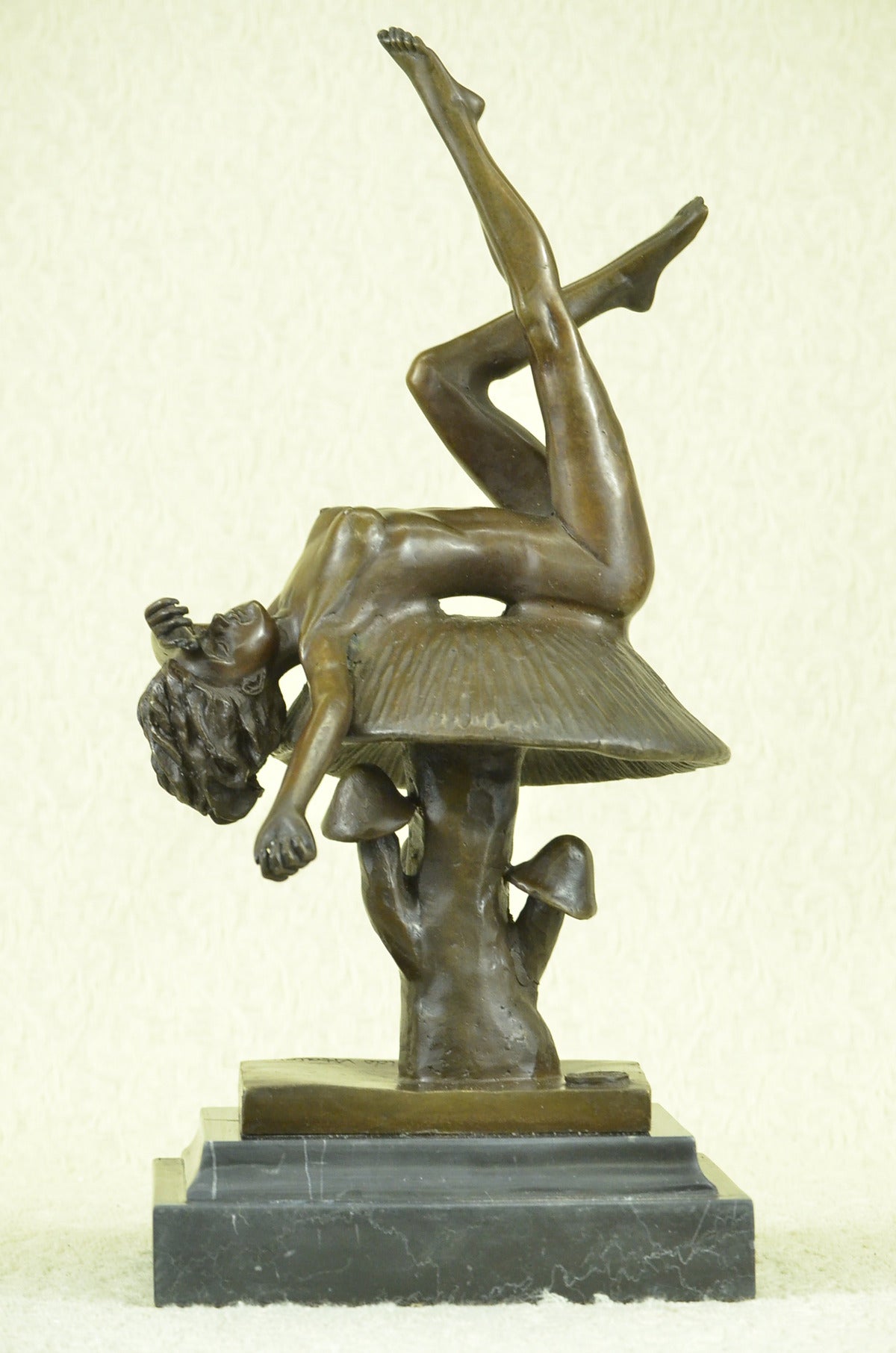 Handcrafted bronze sculpture SALE Lay Fairy Woodland Nude Vitaleh Aldo Original