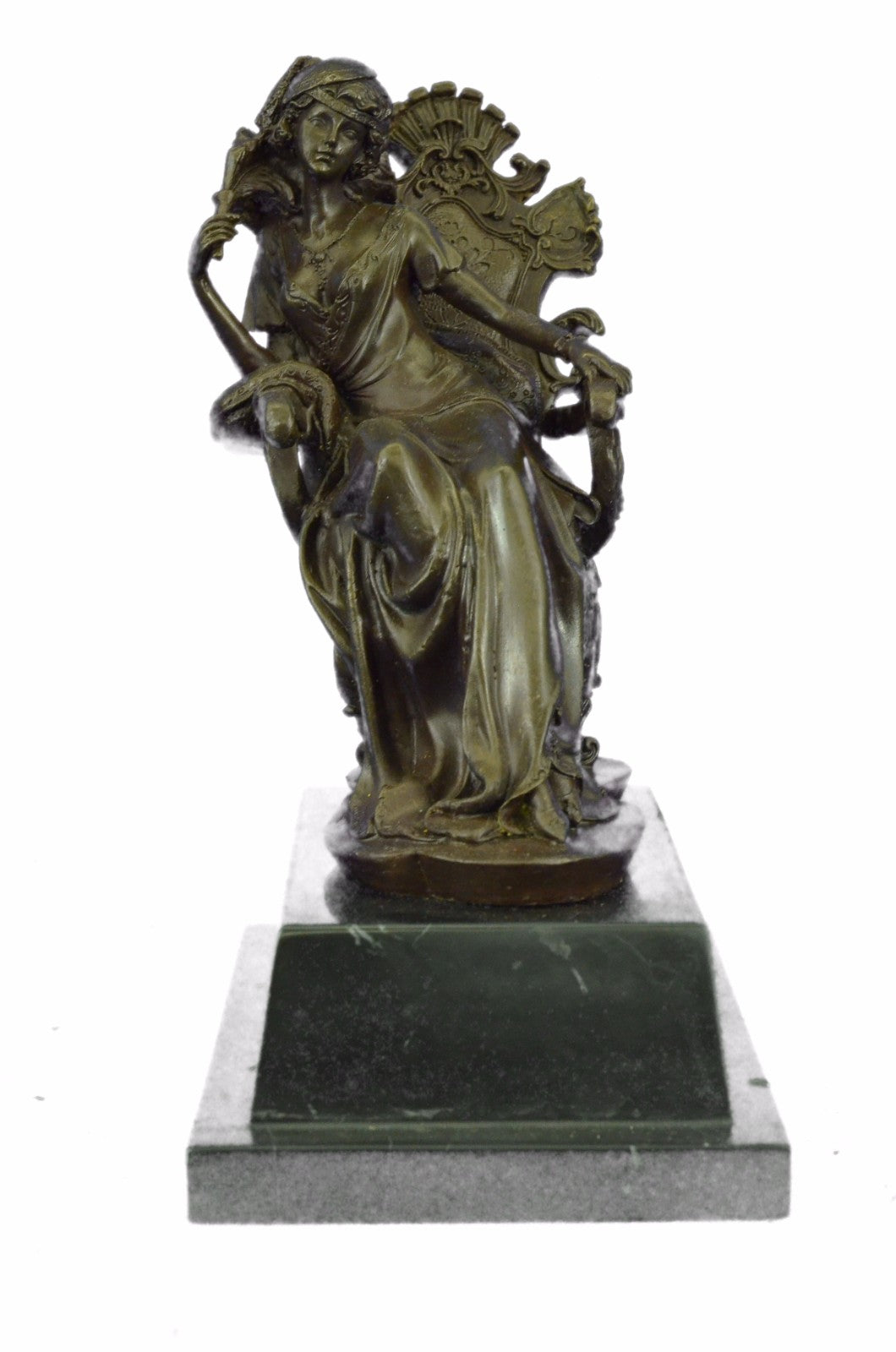 Vintage Original Sculpture BRONZE Art Nouveau LADY Old VICTORIAN Style STATUE NR