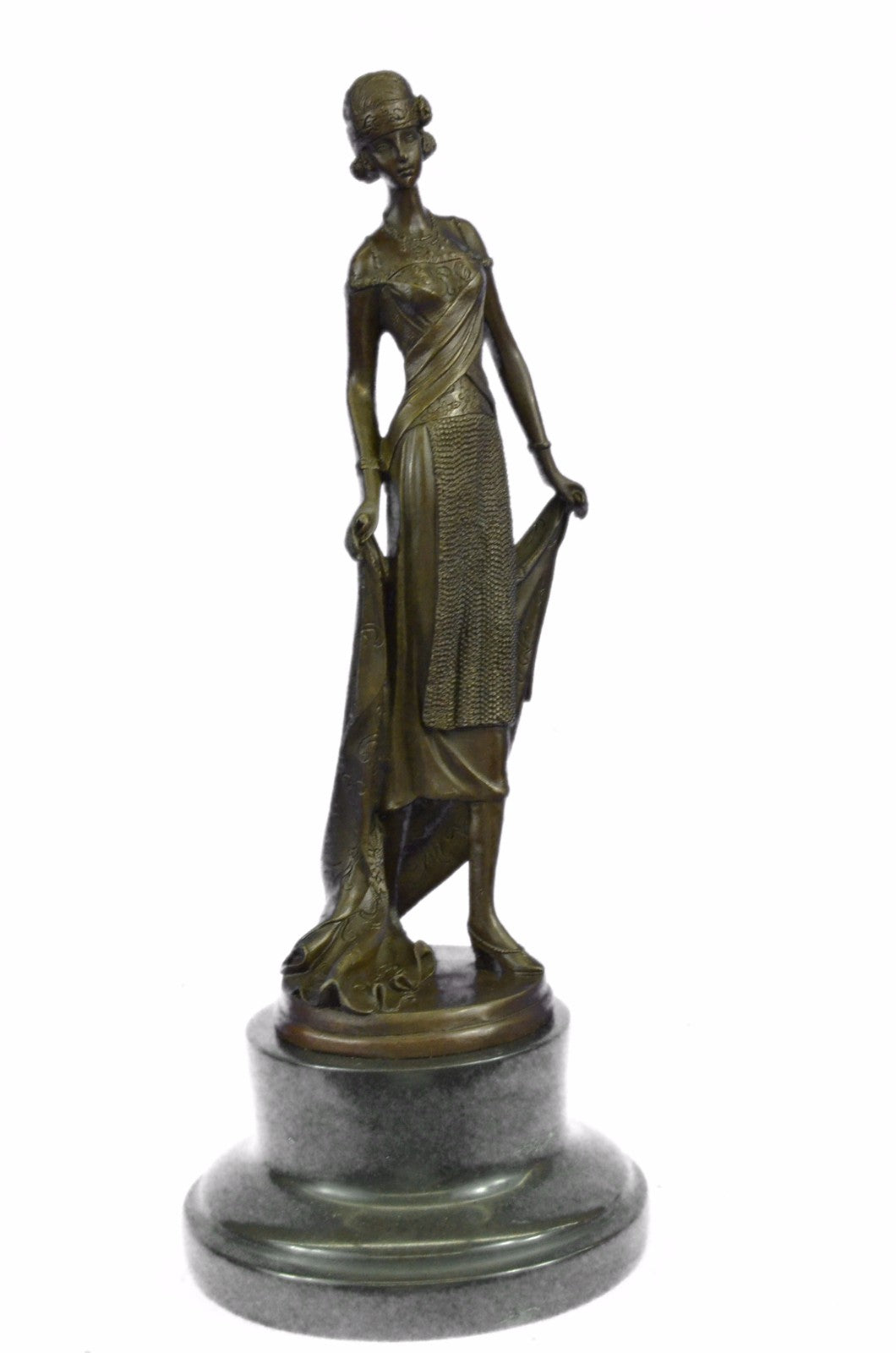Art Deco 1920 Style Beautiful Dancer Bronze Classic Artwork Sculpture Figurine