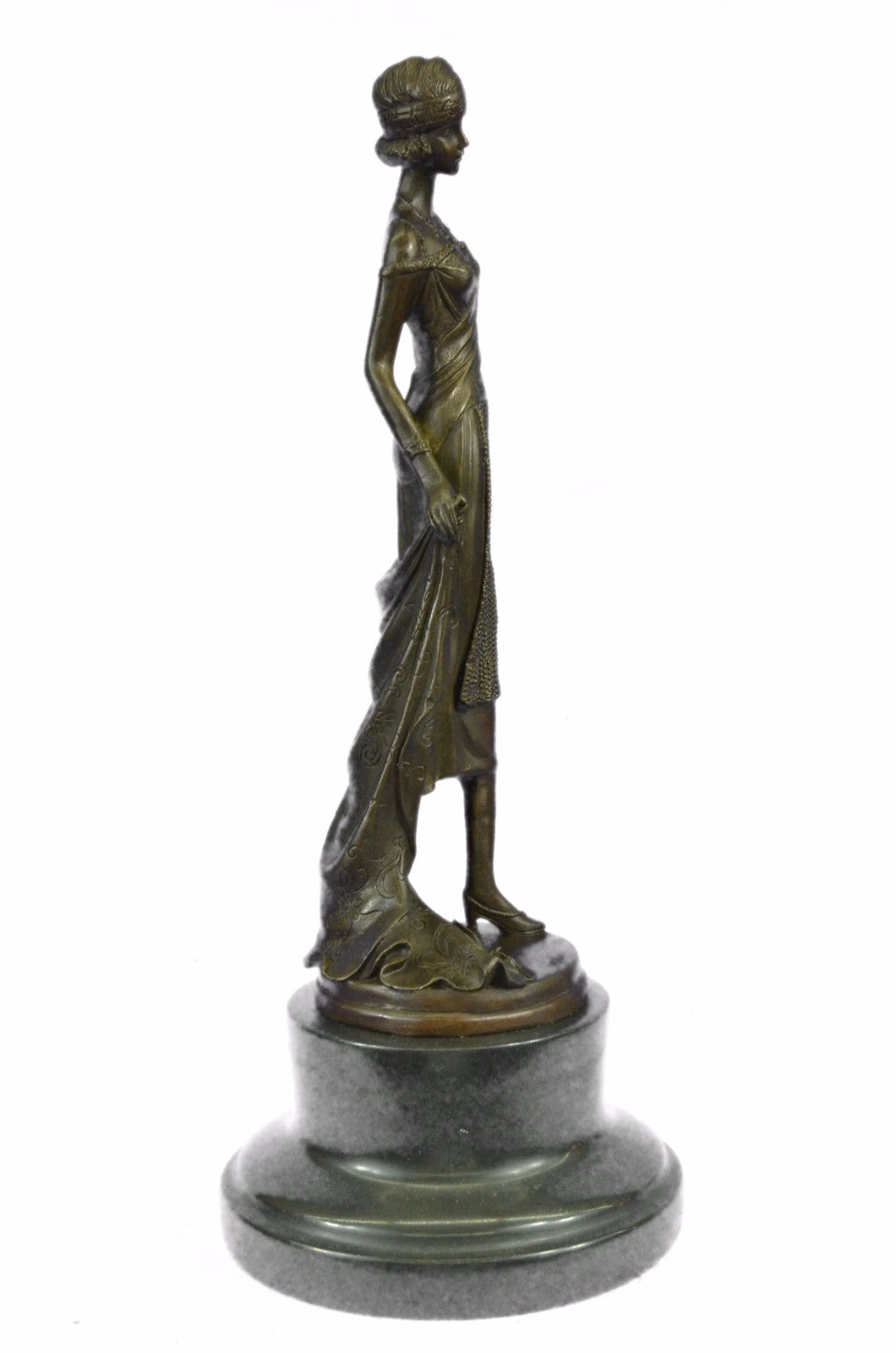 Art Deco 1920 Style Beautiful Dancer Bronze Classic Artwork Sculpture Figurine