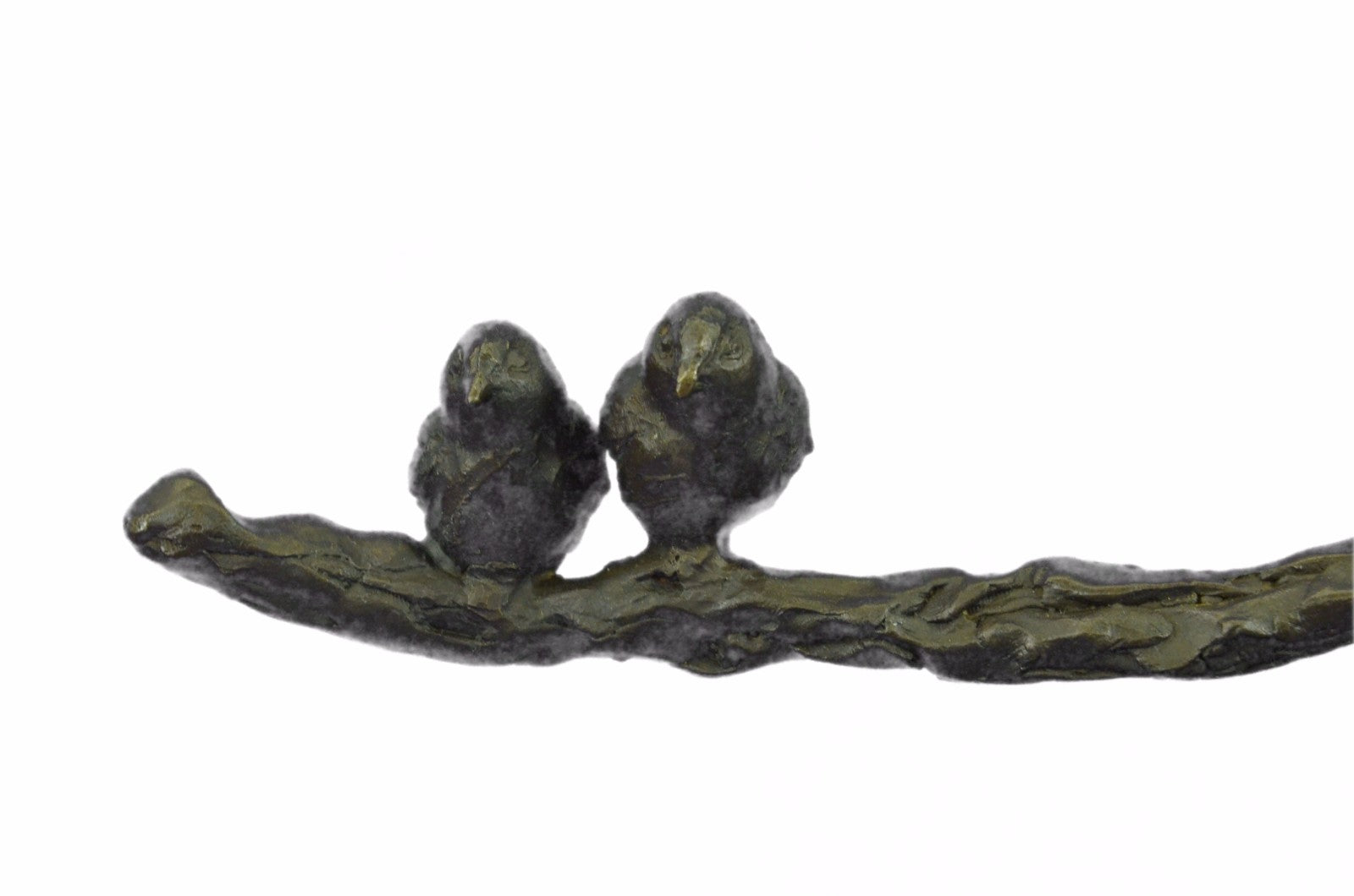 Hand Made Numbered 7 Love Bird on a Branch Bronze Sculpture Figure Sale