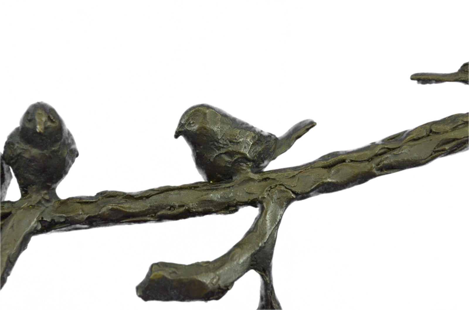 Hand Made Numbered 7 Love Bird on a Branch Bronze Sculpture Figure Sale