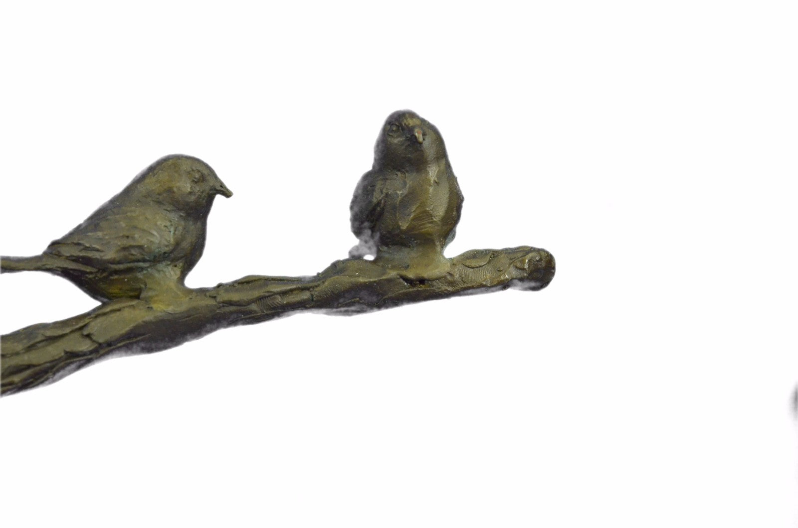Hand Made Numbered 7 Love Bird on a Branch Bronze Sculpture Figure Sale