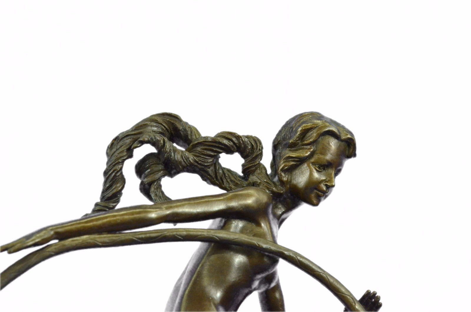 Erotic Art Deco Nude Loop Dancer By Romanian Artisian~D.H Chiparus~Bronze Statue