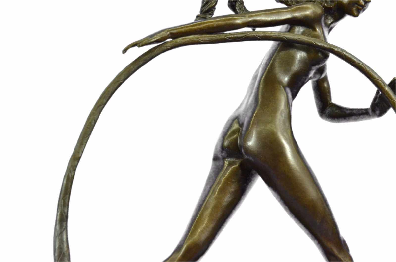Erotic Art Deco Nude Loop Dancer By Romanian Artisian~D.H Chiparus~Bronze Statue