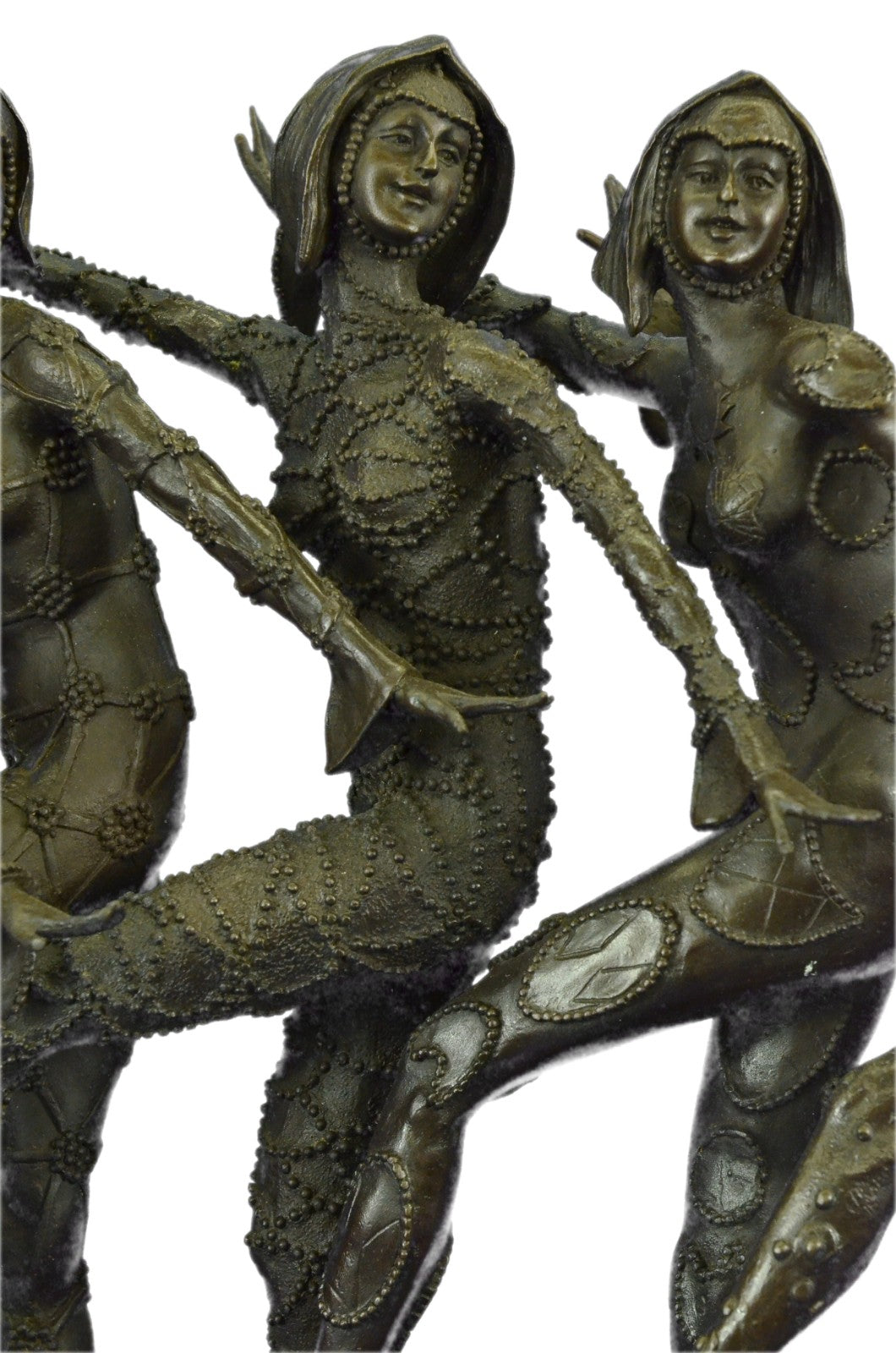 COLLECTIBLE BRONZE SCULPTURE STATUE Art Nouveau 22"WIDT CHIPARUS DANCER LOSTWAX