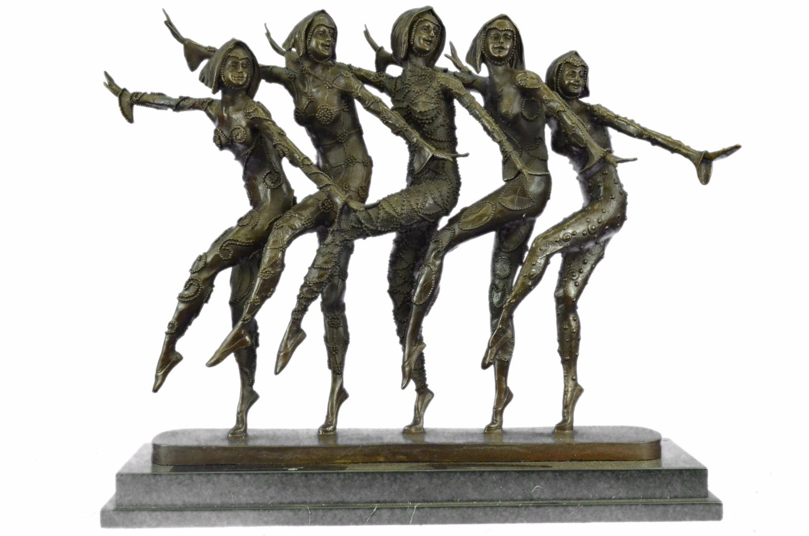 COLLECTIBLE BRONZE SCULPTURE STATUE Art Nouveau 22"WIDT CHIPARUS DANCER LOSTWAX