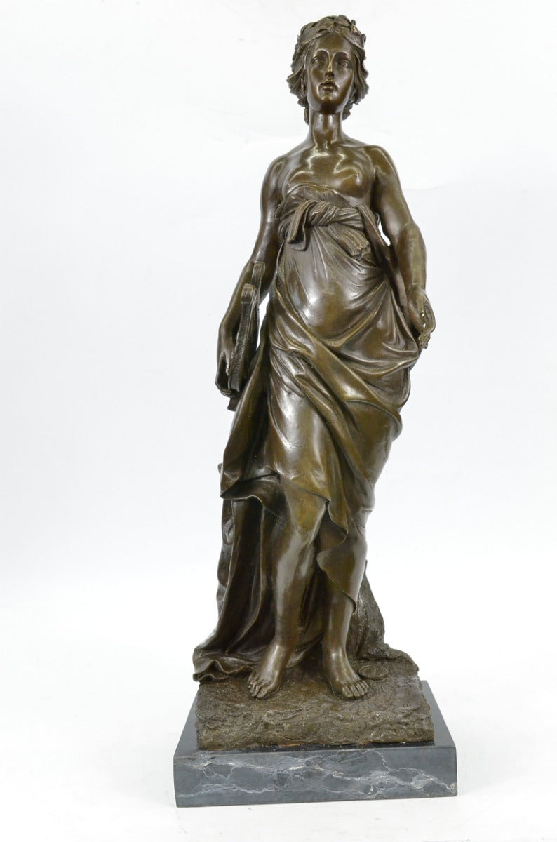Handcrafted bronze sculpture SALE Classic Woman Nude Marble Elegant Nouveau Art