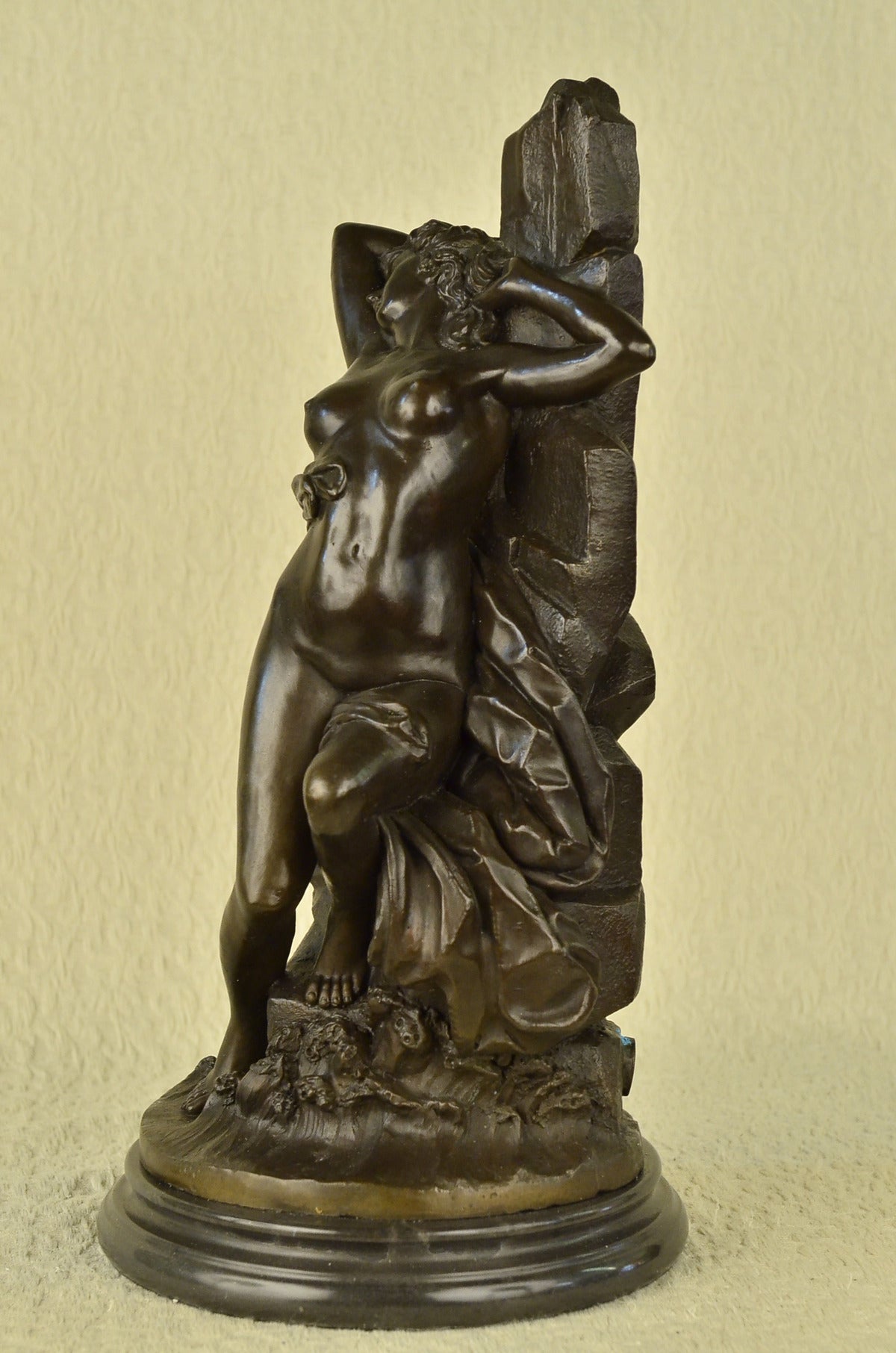 Handcrafted bronze sculpture SALE For Posing Model Nude Gorgeous Mercie Signed