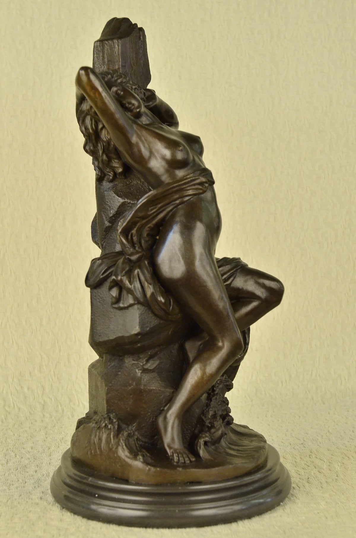 Handcrafted bronze sculpture SALE For Posing Model Nude Gorgeous Mercie Signed