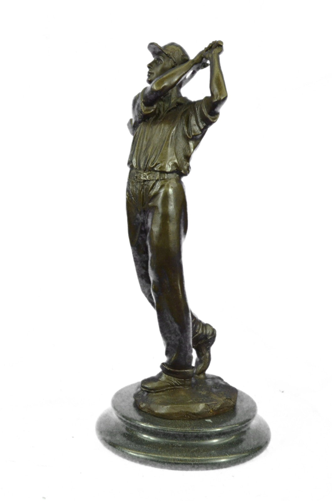 CLEARANCE Bronze Sculpture Statue Golfer Golf Male Golfing Trophy Deal