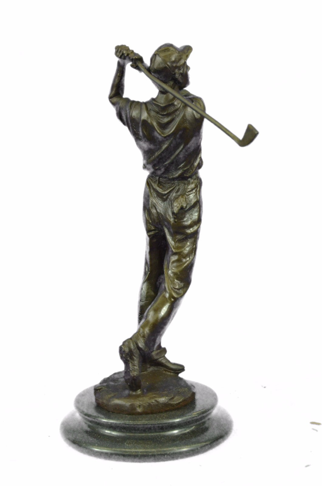 CLEARANCE Bronze Sculpture Statue Golfer Golf Male Golfing Trophy Deal