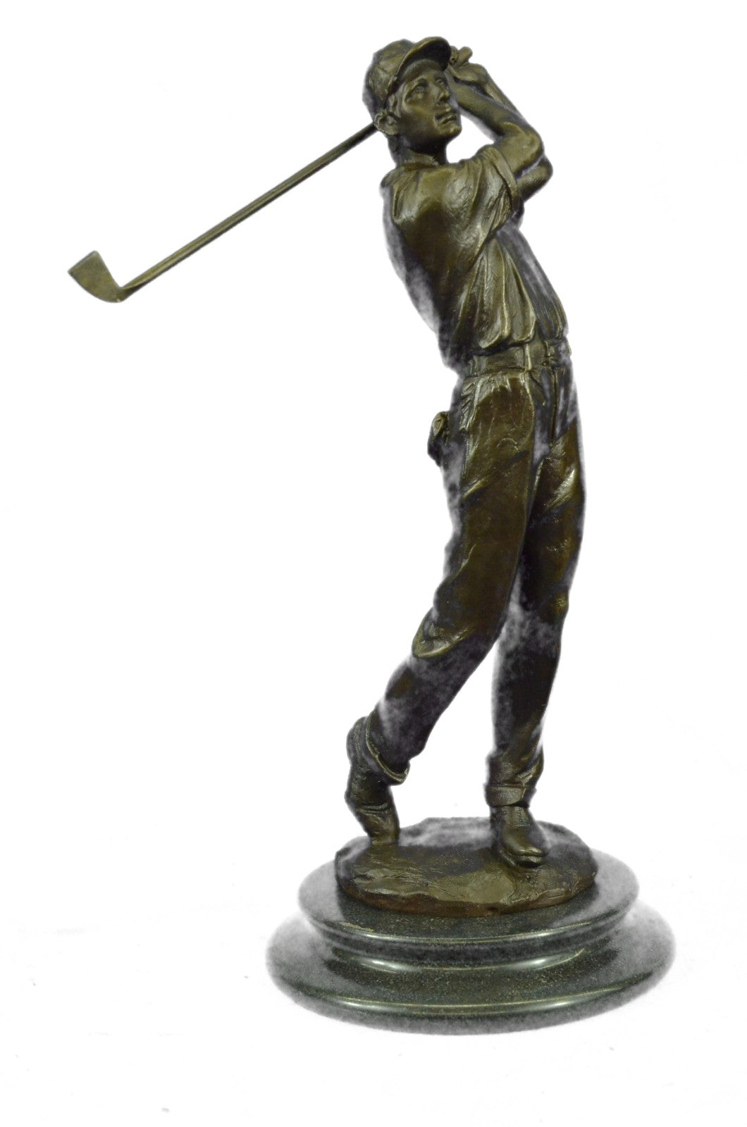 CLEARANCE Bronze Sculpture Statue Golfer Golf Male Golfing Trophy Deal
