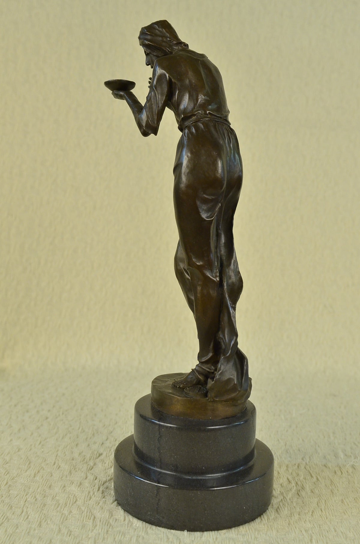 Neoclassical Bronze Sculpture After Viclor Heinvich, Sexy Maiden Lost Wax Method Sale
