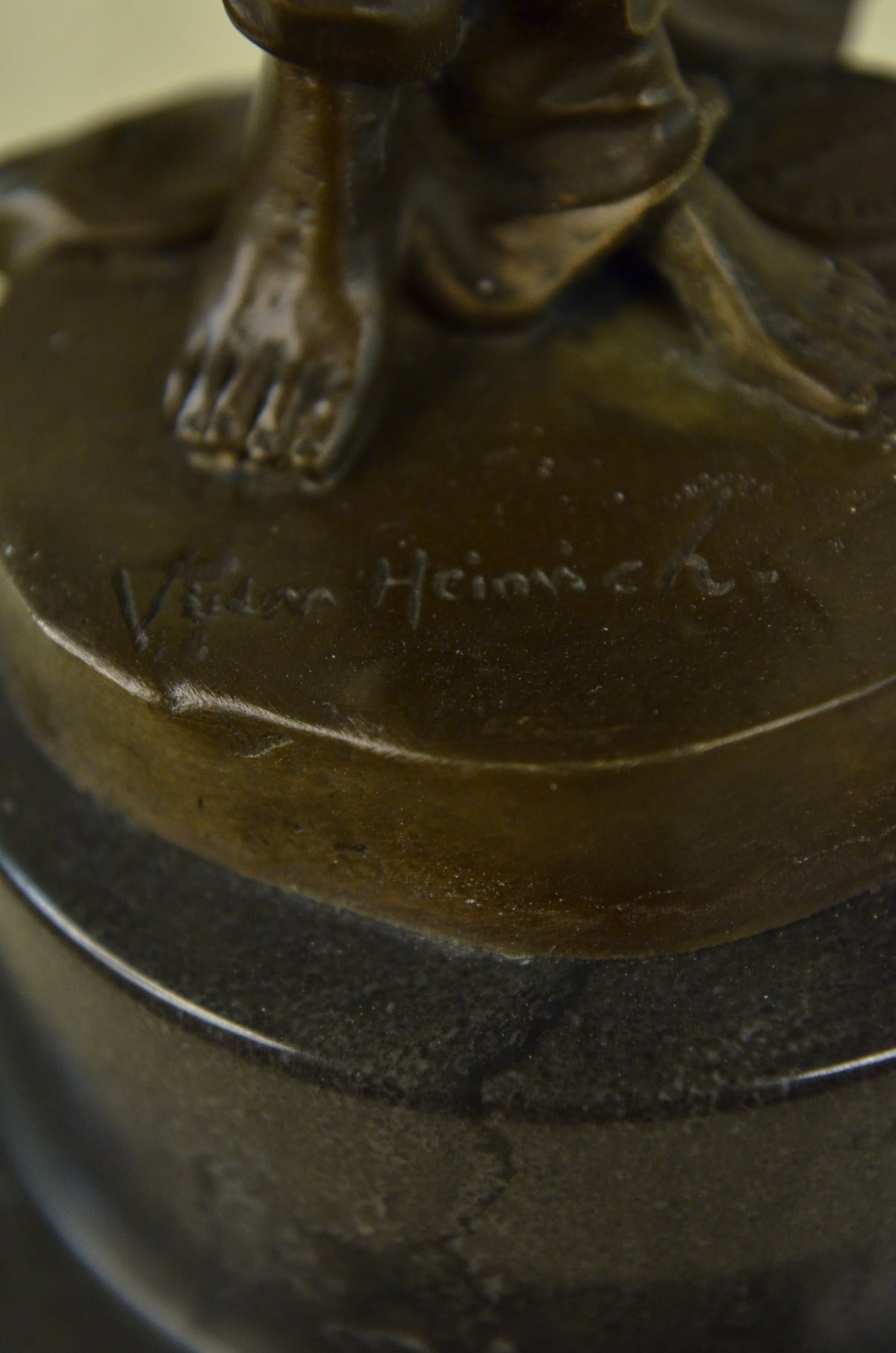 Neoclassical Bronze Sculpture After Viclor Heinvich, Sexy Maiden Lost Wax Method Sale