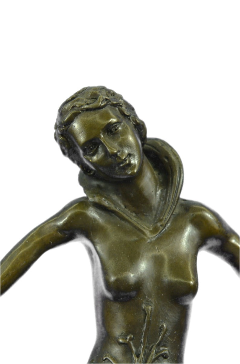 Handcrafted bronze sculpture SALE Art Erotic Signed Girl Nude Seductive Sexy Art