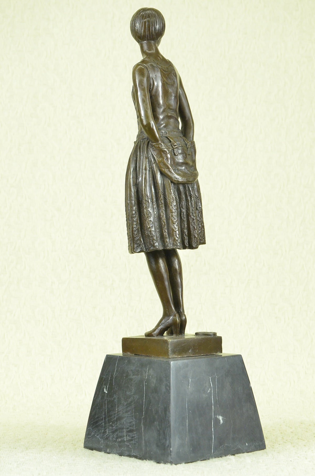 Handcrafted Bronze Sculpture – Home Base Marble “Housewife Mom” Original Signed by Milo – Perfect Gift for Mom