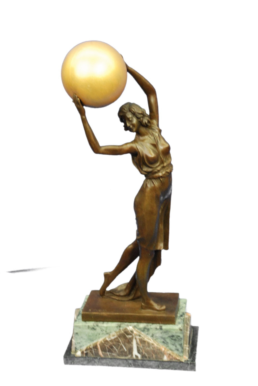Handcrafted bronze sculpture SALE Made Hand Gilt Deco Nouveau Art Preiss Signed
