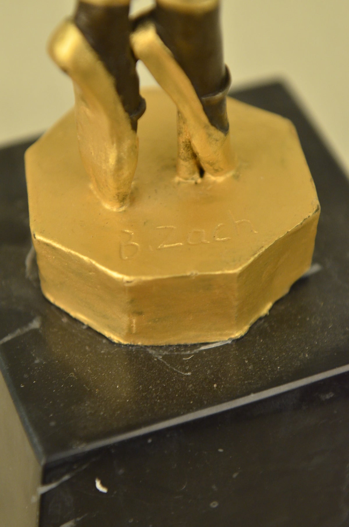 Handcrafted bronze sculpture SALE Marble Gilt Dancer Ballerina Tutu Zach Bruno